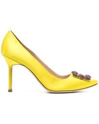 Manolo Blahnik - Hangisi 90Mm Crystal-Embellished Pumps - Lyst