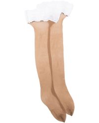 Wolford - Nude 8 Lace-trim Stay-up - Lyst