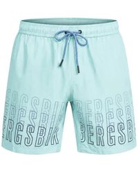 Bikkembergs - Logo-Print Drawstring Swim Shorts - Lyst