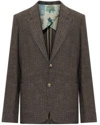 Paul Smith - Geruite Wollen Blazer Met Buggy Voering En Opgestikte Zak - Lyst
