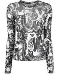 JNBY - Abstract-print Long-sleeve T-shirt - Lyst