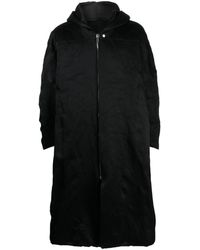 Rick Owens - Zip-up Textured Hooded Coat - Lyst