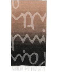 Paul Smith - Logo-Print Fringed Scarf - Lyst