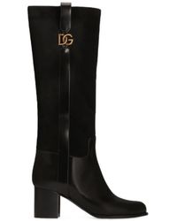Dolce & Gabbana - Suede Riding Boots - Lyst