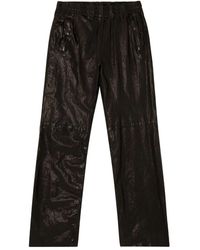 DIESEL - P-Bru Leather Trousers - Lyst