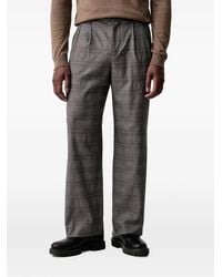 Paul Smith - Checked Pleat-Detail Trousers - Lyst