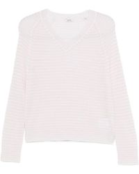 Aspesi - V-Neck Striped Sweater - Lyst