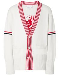 Thom Browne - Cárdigan Con Rayas Rwb - Lyst