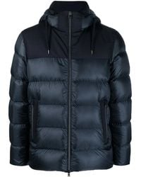 Herno - Gefütterte Jacke Mit Kontrasteinsätzen - Lyst