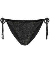 KARL LAGERFELD - Signature Tanga Bikini Bottoms - Lyst