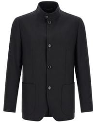 Lardini - Cashmere High-Neck Field Jacket - Lyst