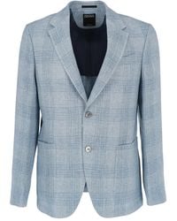 ZEGNA - Check-Pattern Blazer - Lyst