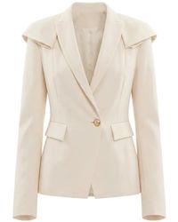 Saiid Kobeisy - Ruffled Tailored Blazer Jacket - Lyst