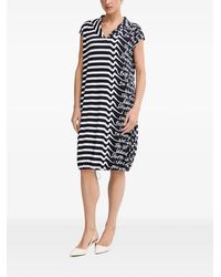 Joseph Ribkoff - Stripe-Print Drawstring-Hem Mid-Length Dress - Lyst