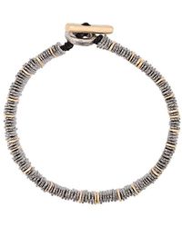 M. Cohen Distressed Barcode Bracelet - Metallic