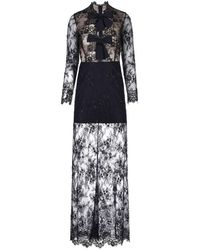 Mia Peculiar - Lace Bow-Embellishment Maxi Dress - Lyst