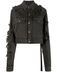 Rick Owens - Jeansjacke Im Distressed-Look - Lyst