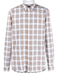 BOSS - Long-sleeve Checkered Shirt - Lyst