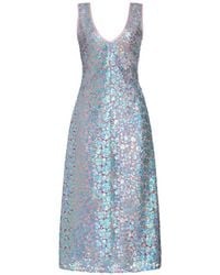 Markarian - Odette Iridescent Paillette Midi Dress - Lyst