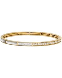 Jewels Aficionado - 18K Mother-Of-Pearl And Diamond Bangle Bracelet - Lyst