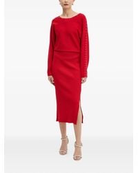 Morgan - Studded Slit Maxi Dress - Lyst