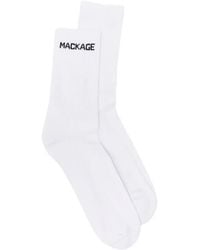 Mackage - Woods Logo-Knit Ribbed Socks - Lyst
