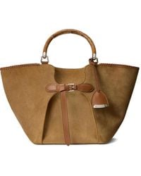 Ralph Lauren - The Ralph Tote Bag aus Wildleder mit Bambushenkel - Lyst