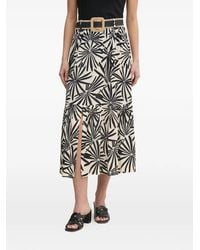 La Petite Francaise - Jasmine Floral-Print Tiered Midi Skirt - Lyst