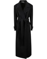 Tagliatore - Belted Double-Breasted Coat - Lyst