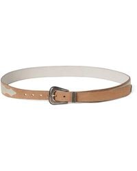 Brunello Cucinelli - Two-Tone Detailed Buckle Belt - Lyst