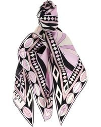 PUCCI - Printed Silk Triangle Scarf - Lyst