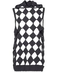 Rick Owens - Sarutanya Crochet-Knit Hoodie - Lyst