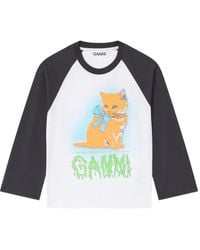 Ganni - Kitty Baby T-Shirt - Lyst