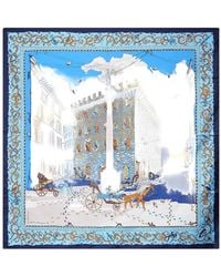 Ferragamo - Palazzo Spini Feroni Graphic-Print Silk Scarf - Lyst