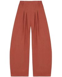 Cortana - Elena Pleated Palazzo Pants - Lyst