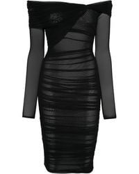 Mugler - Off-Shoulder Mini-Jurk - Lyst