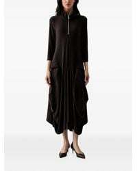 Joseph Ribkoff - Quarter-Zip Draped Midi Dress - Lyst