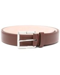 Lanvin Logo-buckle Belt In White For Men 