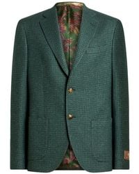 Etro - Houndstooth-Motif Single-Breasted Blazer - Lyst