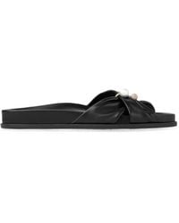 Jimmy Choo - Rafi Flat Soft Glove Leather Flat Sandals - Lyst
