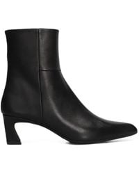 Evaluna - Pointed-Toe Leather Ankle Boots - Lyst