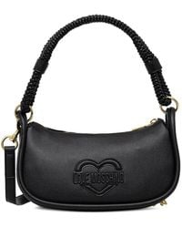 Love Moschino - Logo-Detail Braided-Handle Tote Bag - Lyst
