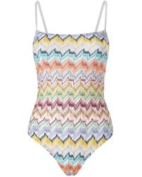 Missoni - Bañador De Punto En Zigzag - Lyst