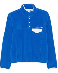Sporty & Rich - Fleece-Texture Logo-Embroidered Sweatshirt - Lyst