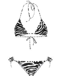 The Attico - Bikini à imprimé zébré - Lyst