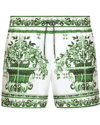 Dolce & Gabbana - Majolica Print Swim Shorts - Lyst
