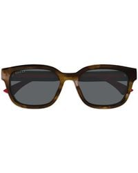 Gucci - Square-Frame Tinted-Lenses Sunglasses - Lyst