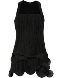 Cult Gaia - Marsa Plissé-Effect Ruffled Mini Dress - Lyst