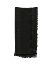 Lorena Antoniazzi - Sequin-Embellished Frayed Scarf - Lyst