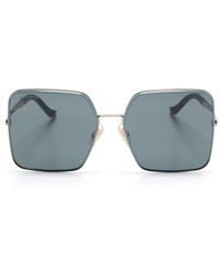 Etro - Luxury Metal Oversize-Frame Sunglasses - Lyst